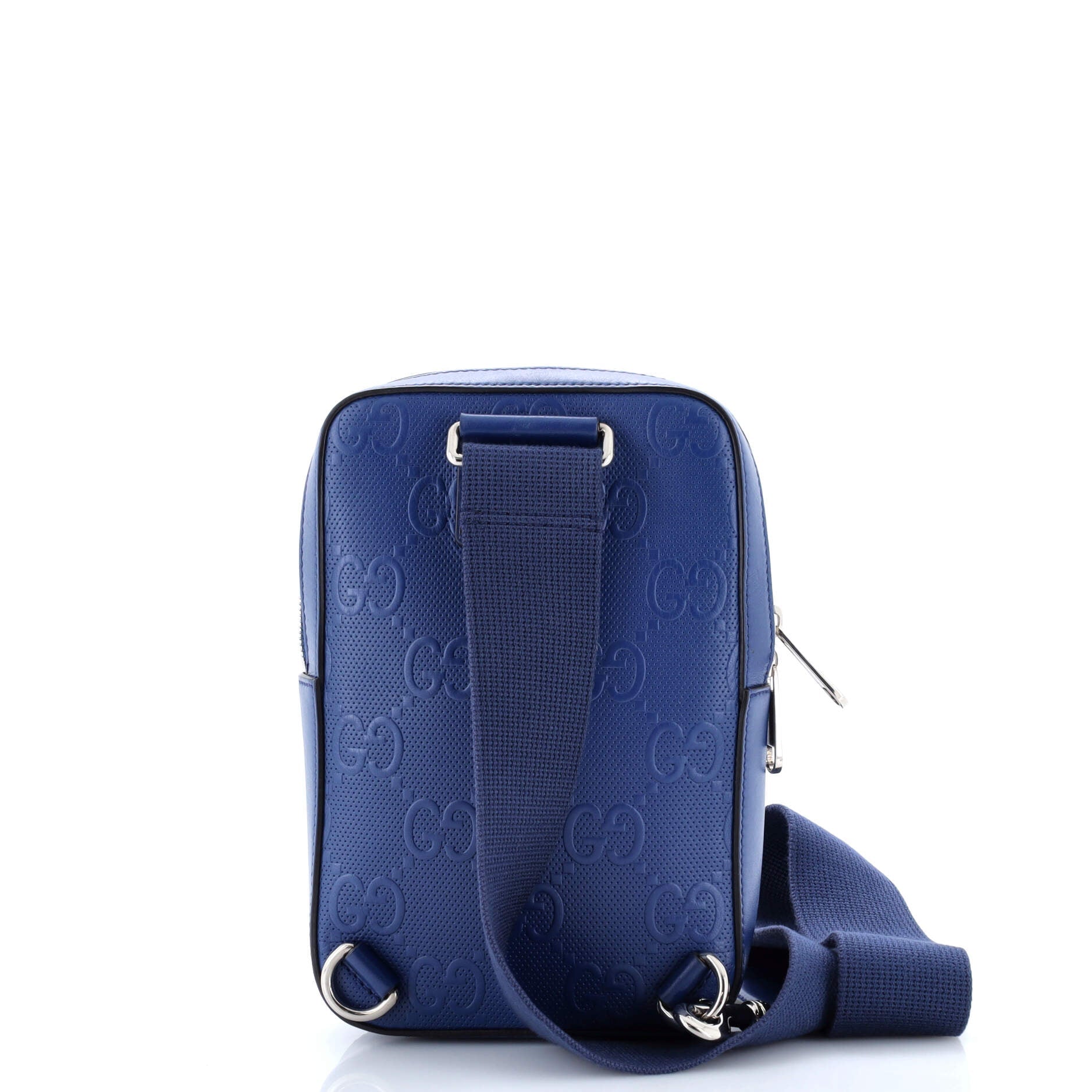 Sling Backpack GG Embossed Perforated Leather