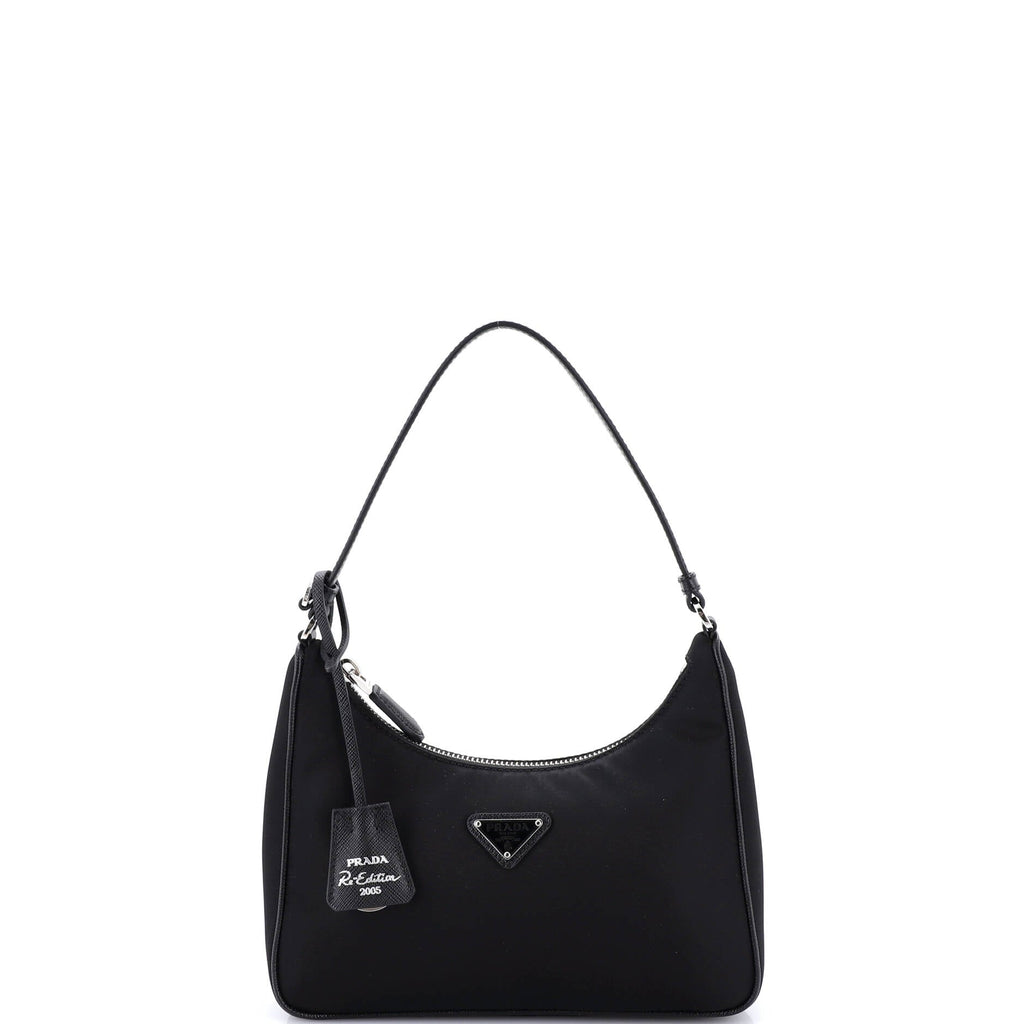 Re-Edition 2005 Hobo Tessuto with Saffiano Leather Mini