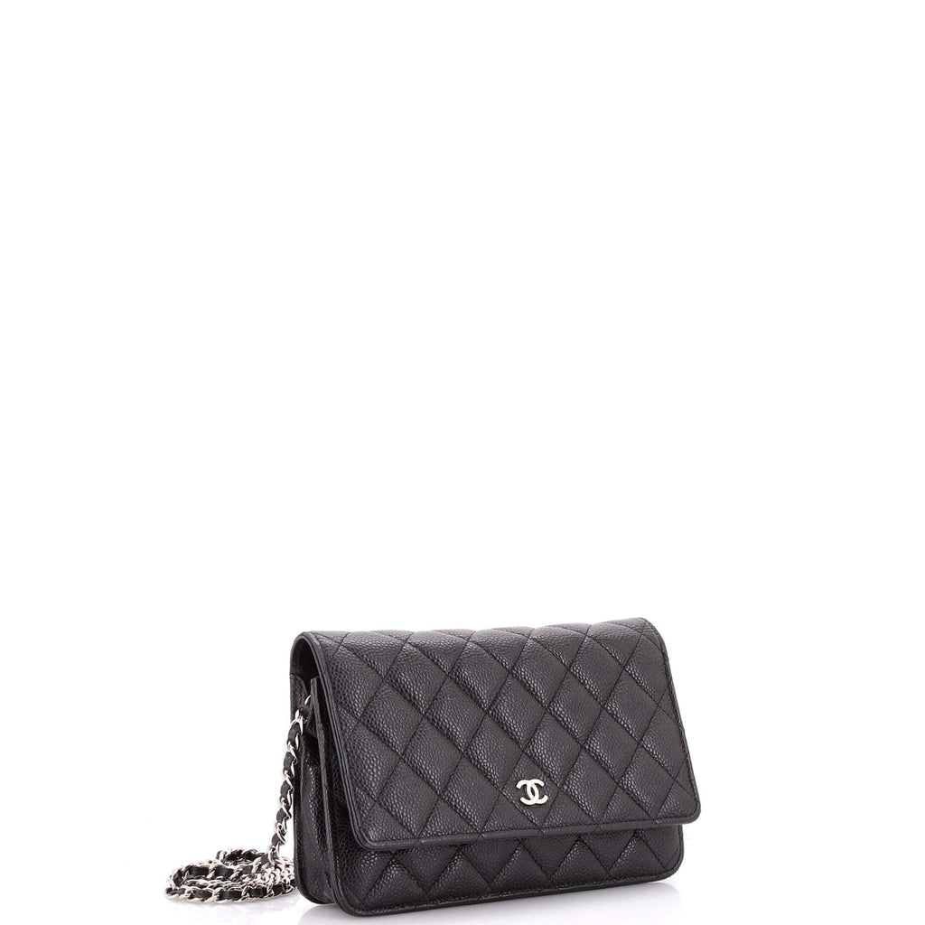 Wallet on Chain Quilted Caviar