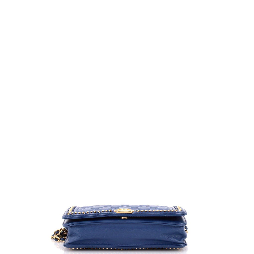 Chain Around Boy Wallet on Chain Quilted Lambskin