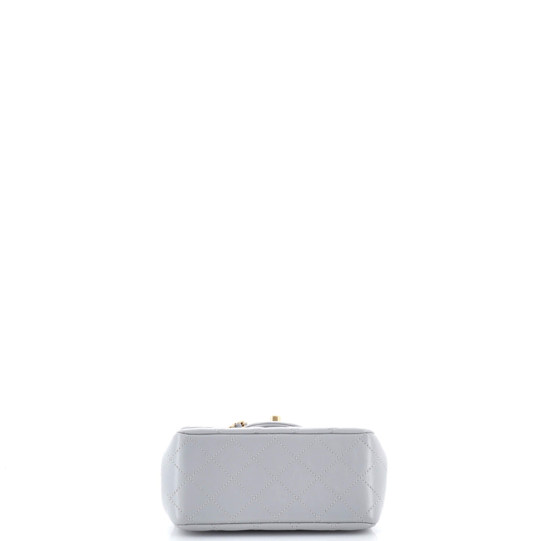 Pearl Crush Square Flap Bag Quilted Lambskin Mini