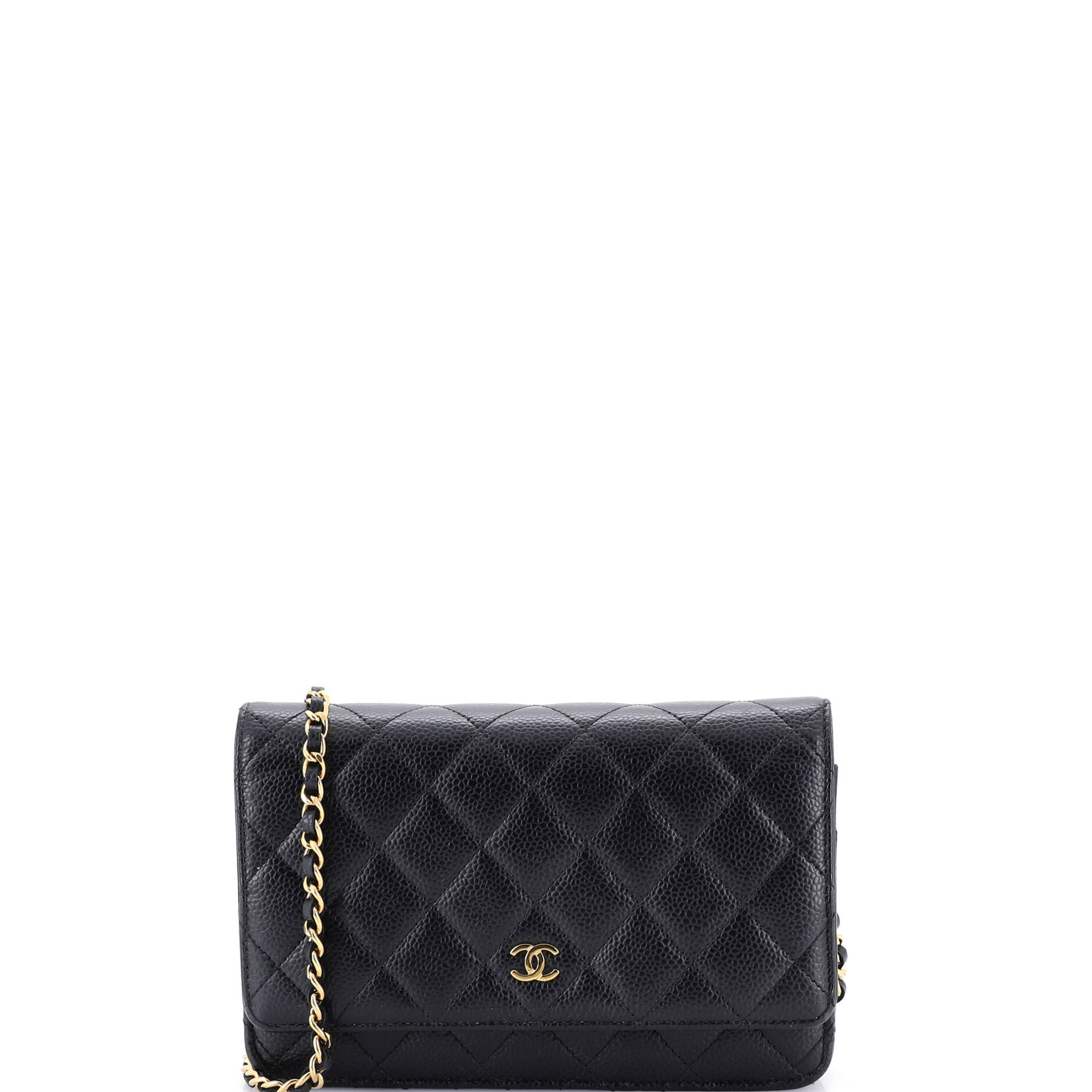 Wallet on Chain Quilted Caviar