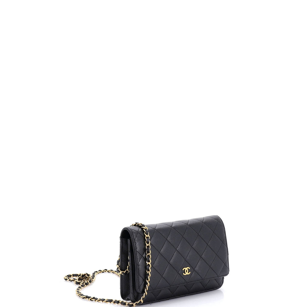 Wallet on Chain Quilted Caviar