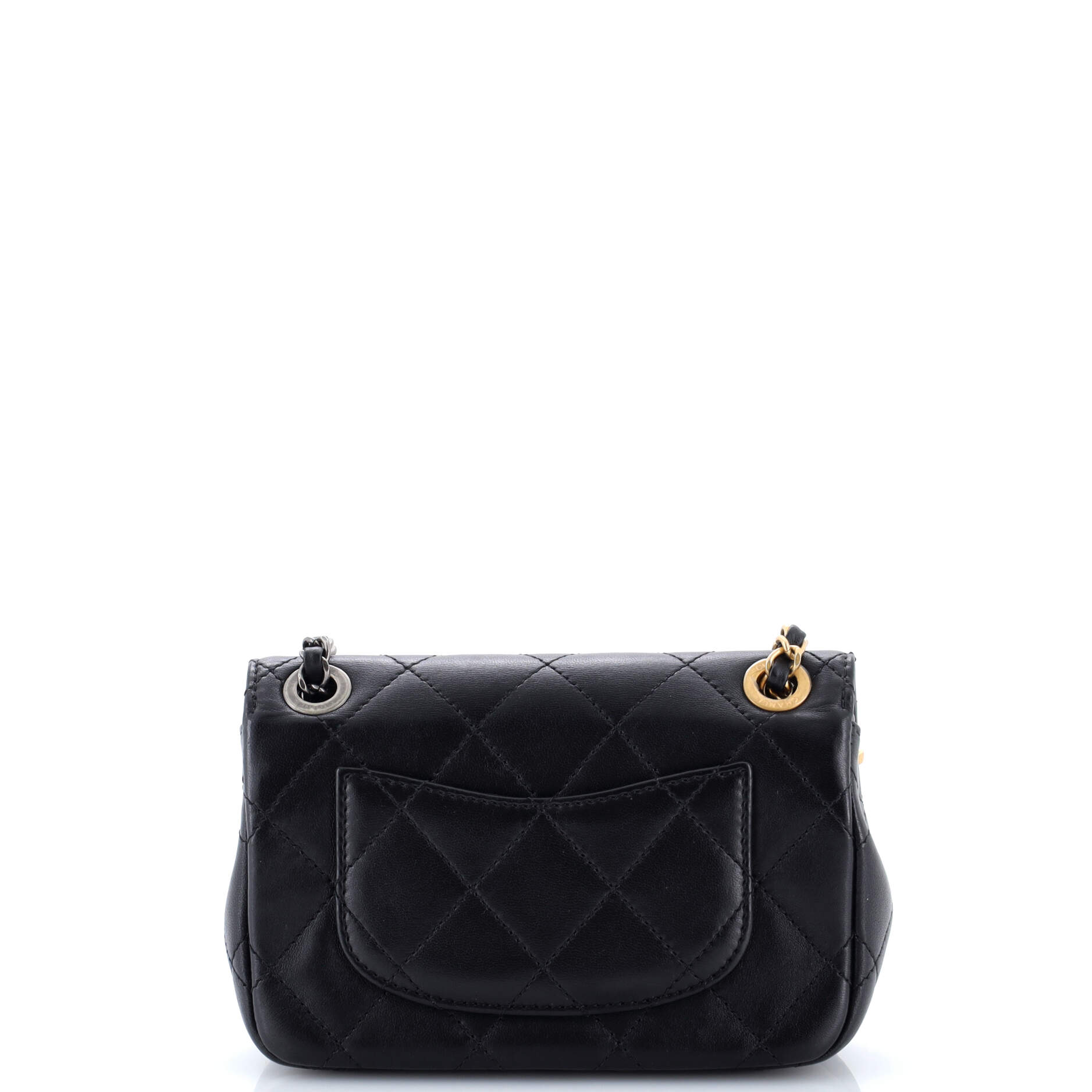 Coco Clips Flap Bag Embellished Quilted Lambskin Mini