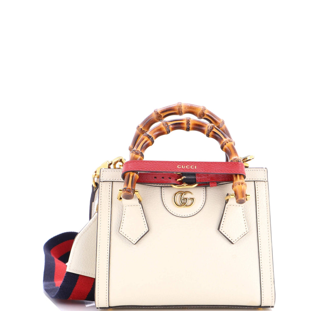 Diana NM Bamboo Handle Tote Leather Mini