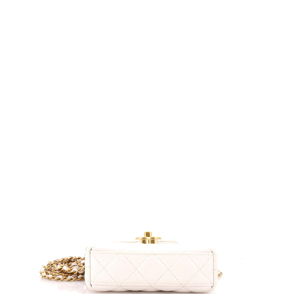 Kelly Top Handle Shopping Bag Quilted Shiny Aged Calfskin Nano