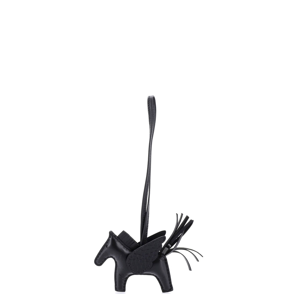 So Black Pegase Rodeo Touch Bag Charm Leather with Alligator PM