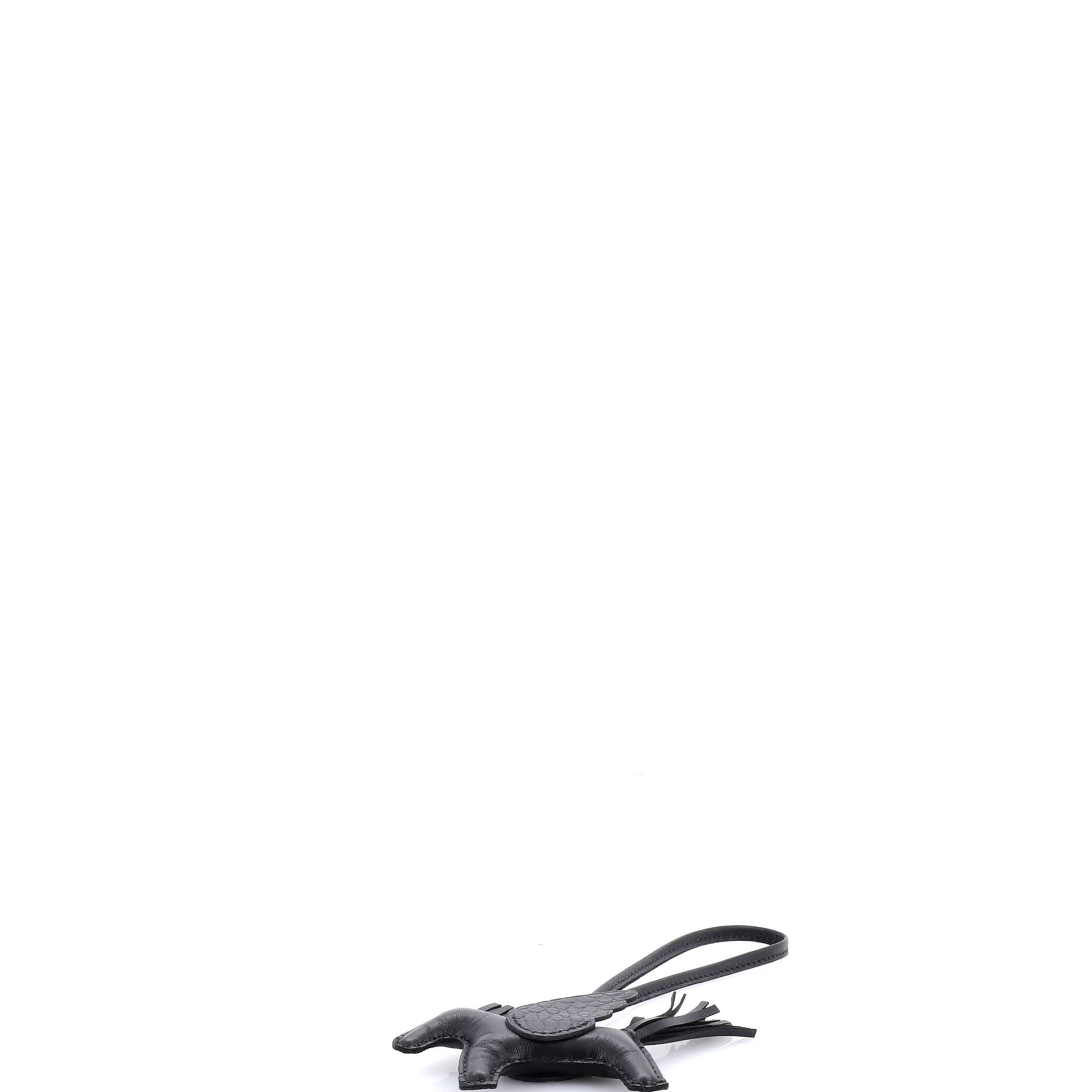So Black Pegase Rodeo Touch Bag Charm Leather with Alligator PM