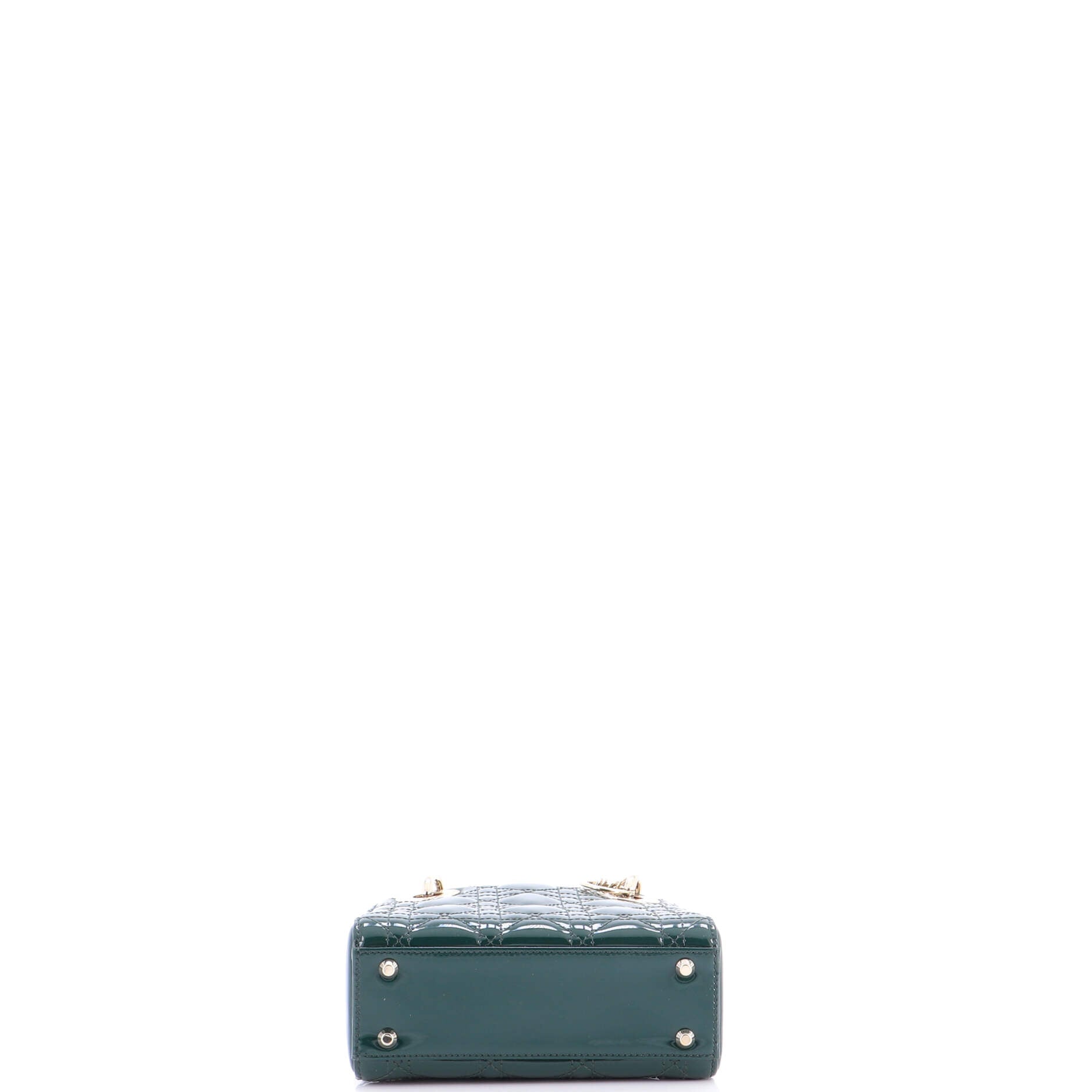 Lady Dior Chain Bag Cannage Quilt Patent Mini