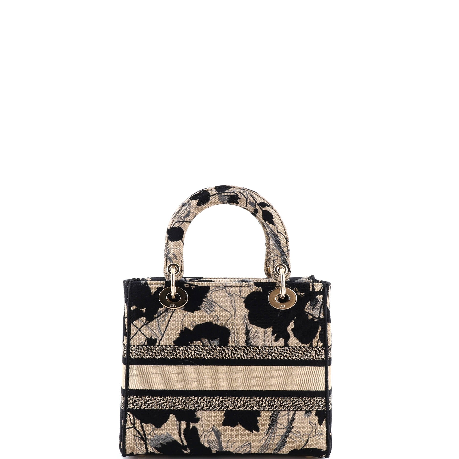Lady D-Lite Bag Embroidered Canvas Medium