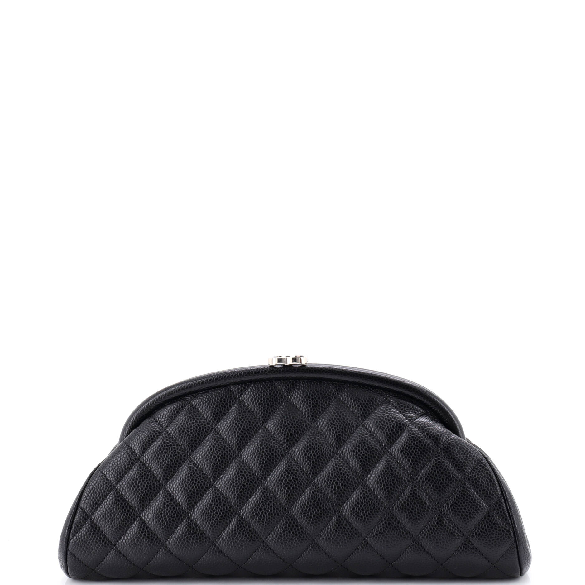 Timeless Clutch Quilted Caviar