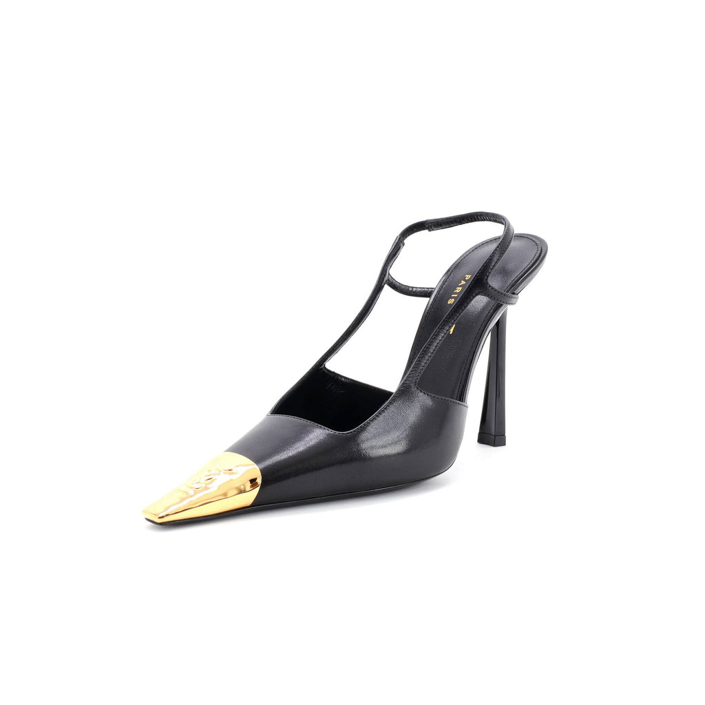 Women's Jeanne Slingback Pumps Leather with Metal 110