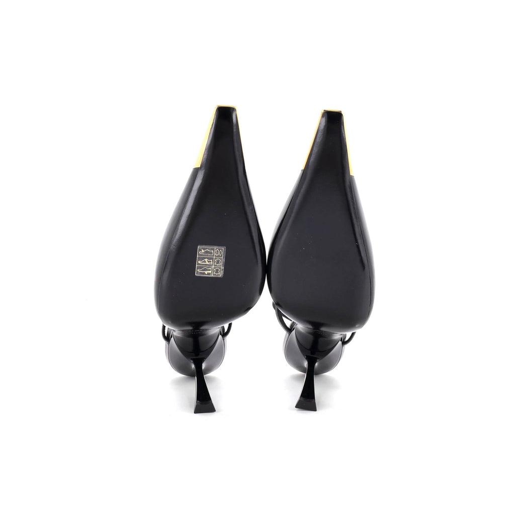 Women's Jeanne Slingback Pumps Leather with Metal 110