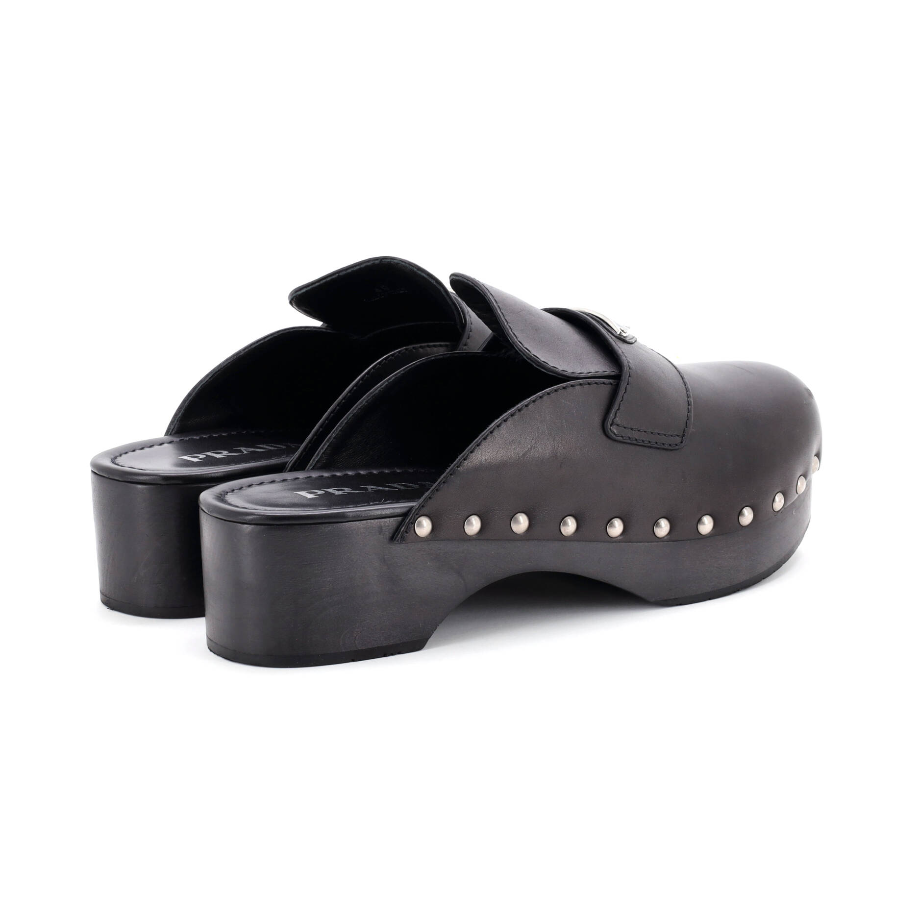 Women's Logo Mule Clogs Leather