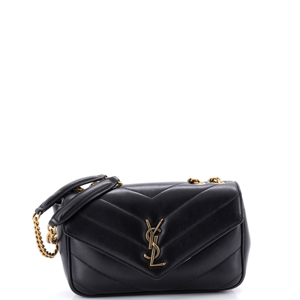 Loulou NM Shoulder Bag Matelasse Chevron Leather Small