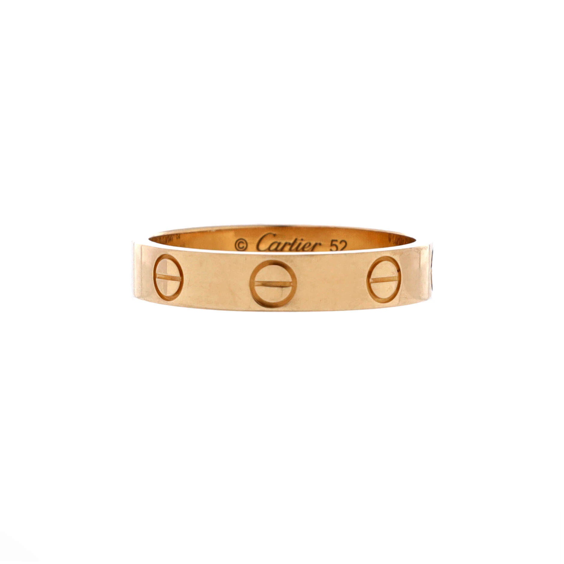 Love Wedding Band Ring 18K Yellow Gold