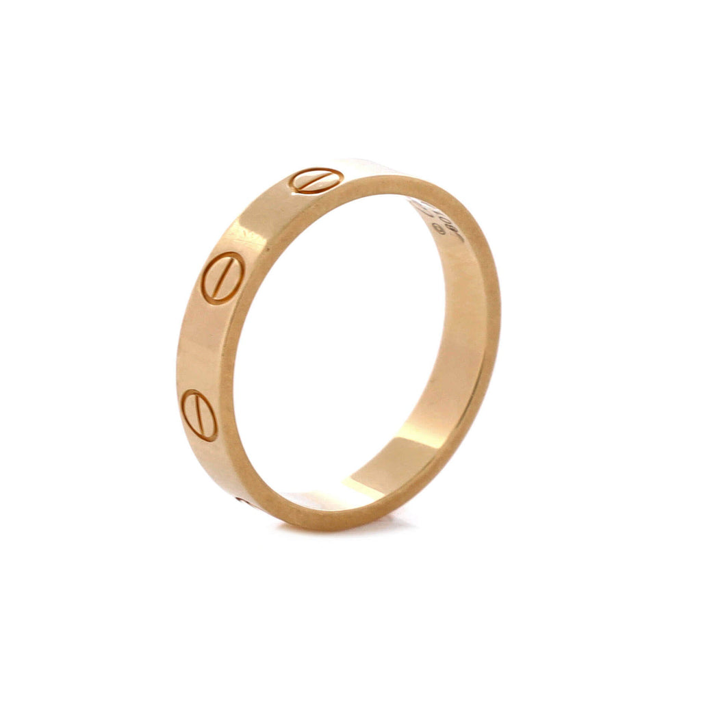 Love Wedding Band Ring 18K Yellow Gold