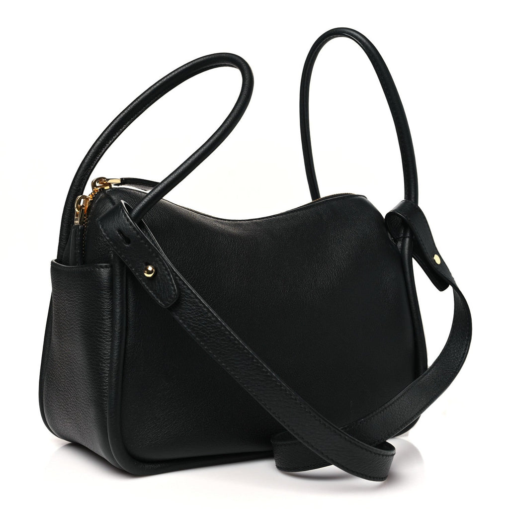 Soft Calfskin Darling Shoulder Bag Black