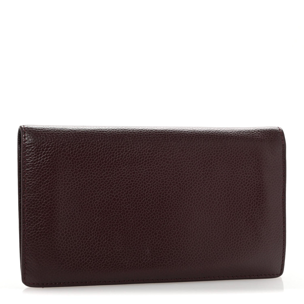 Caviar Timeless CC Yen Wallet Burgundy