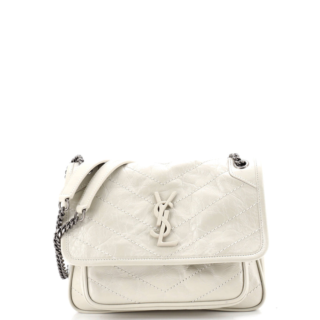 Niki Chain Flap Bag Matelasse Chevron Leather Baby