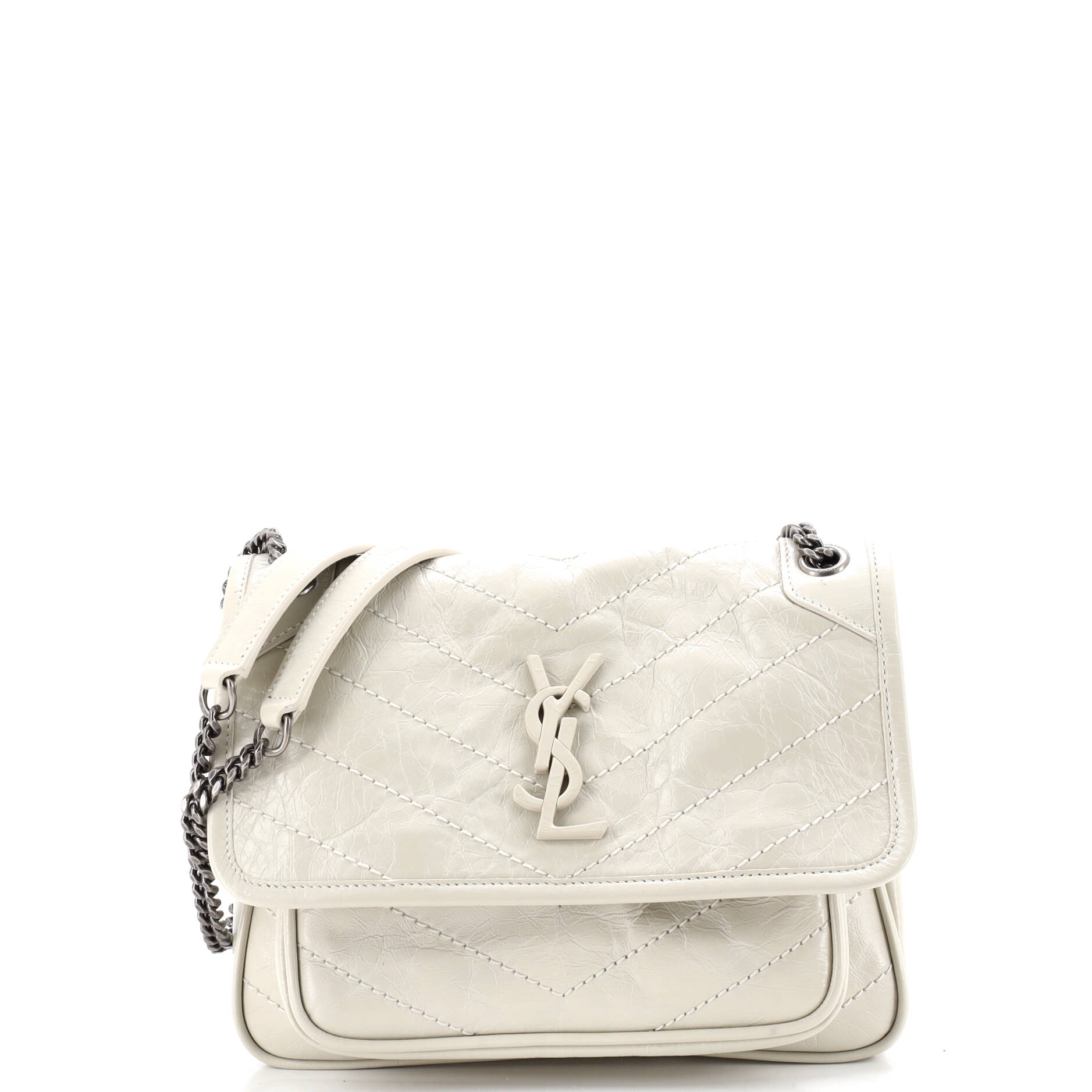 Niki Chain Flap Bag Matelasse Chevron Leather Baby