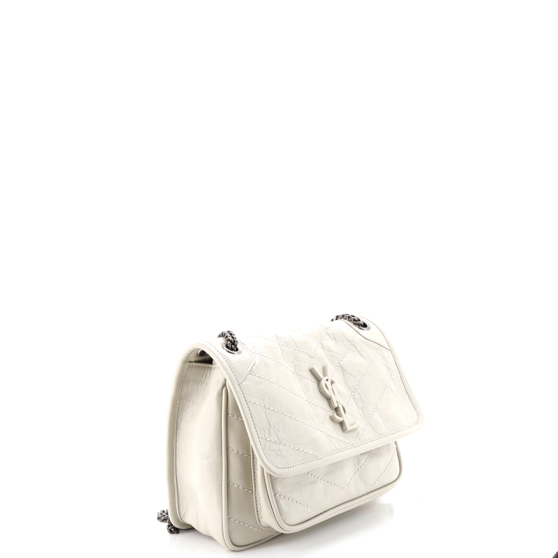 Niki Chain Flap Bag Matelasse Chevron Leather Baby