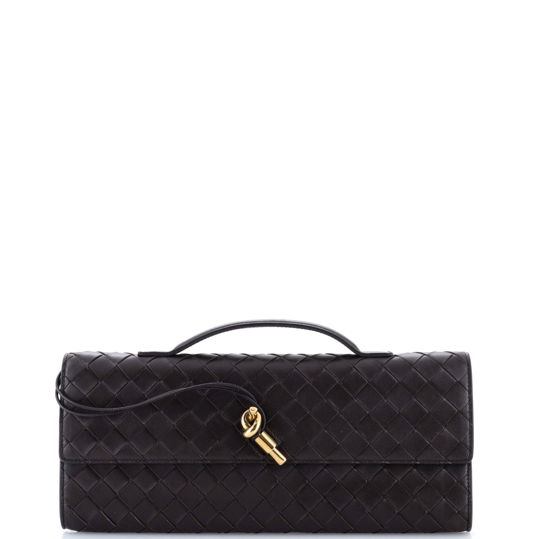 Andiamo Top Handle Clutch Intrecciato Nappa Long