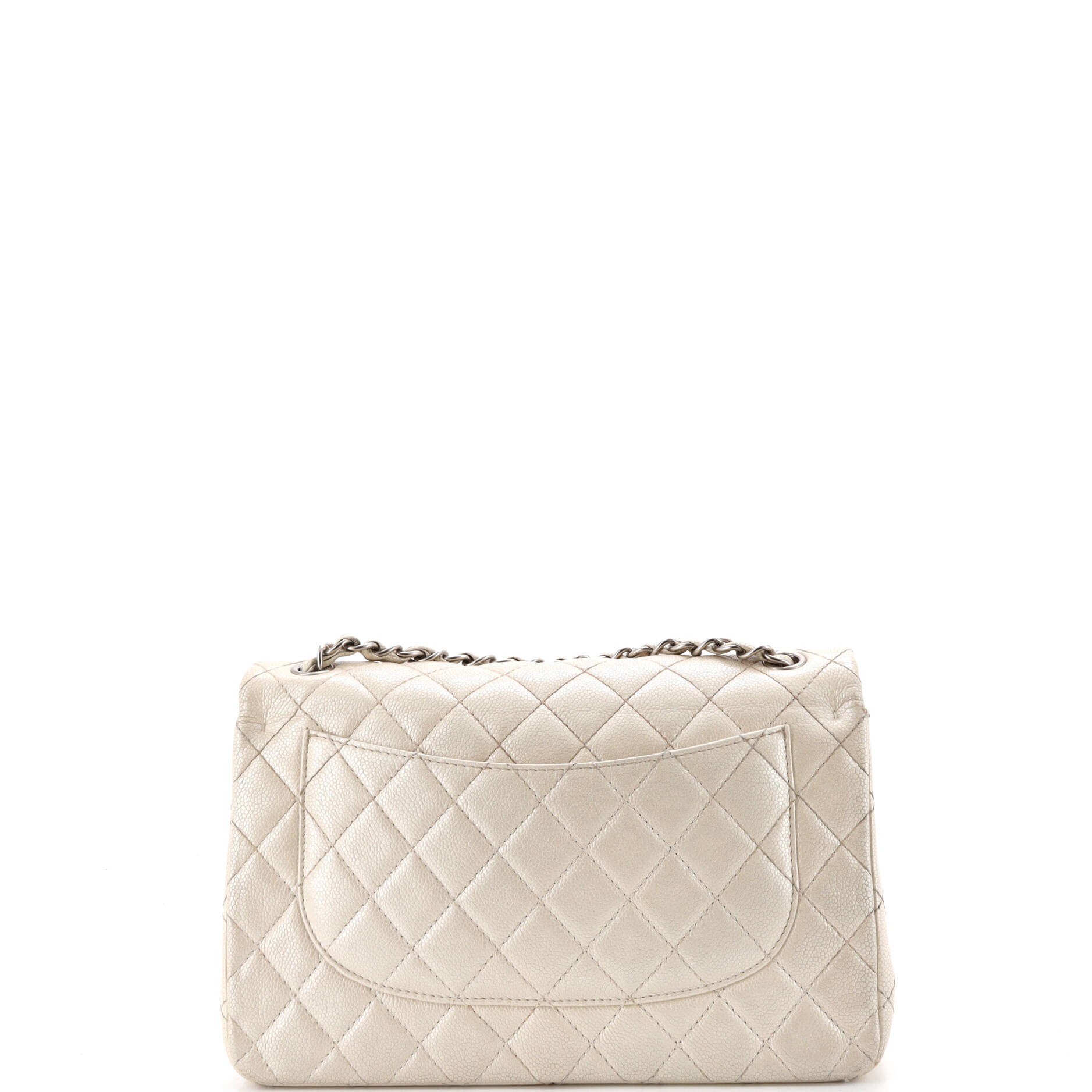 Classic Double Flap Bag Quilted Iridescent Caviar Jumbo