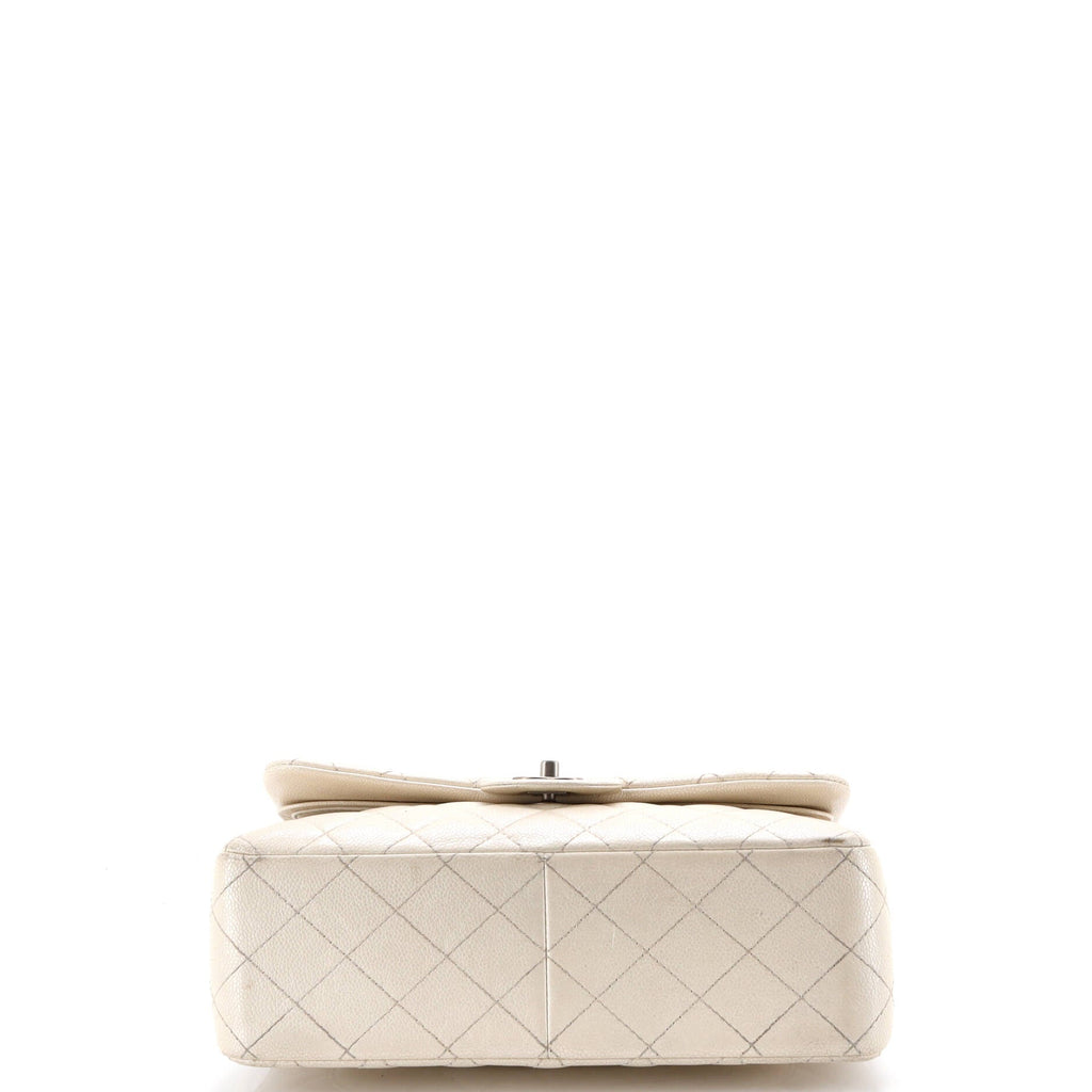 Classic Double Flap Bag Quilted Iridescent Caviar Jumbo