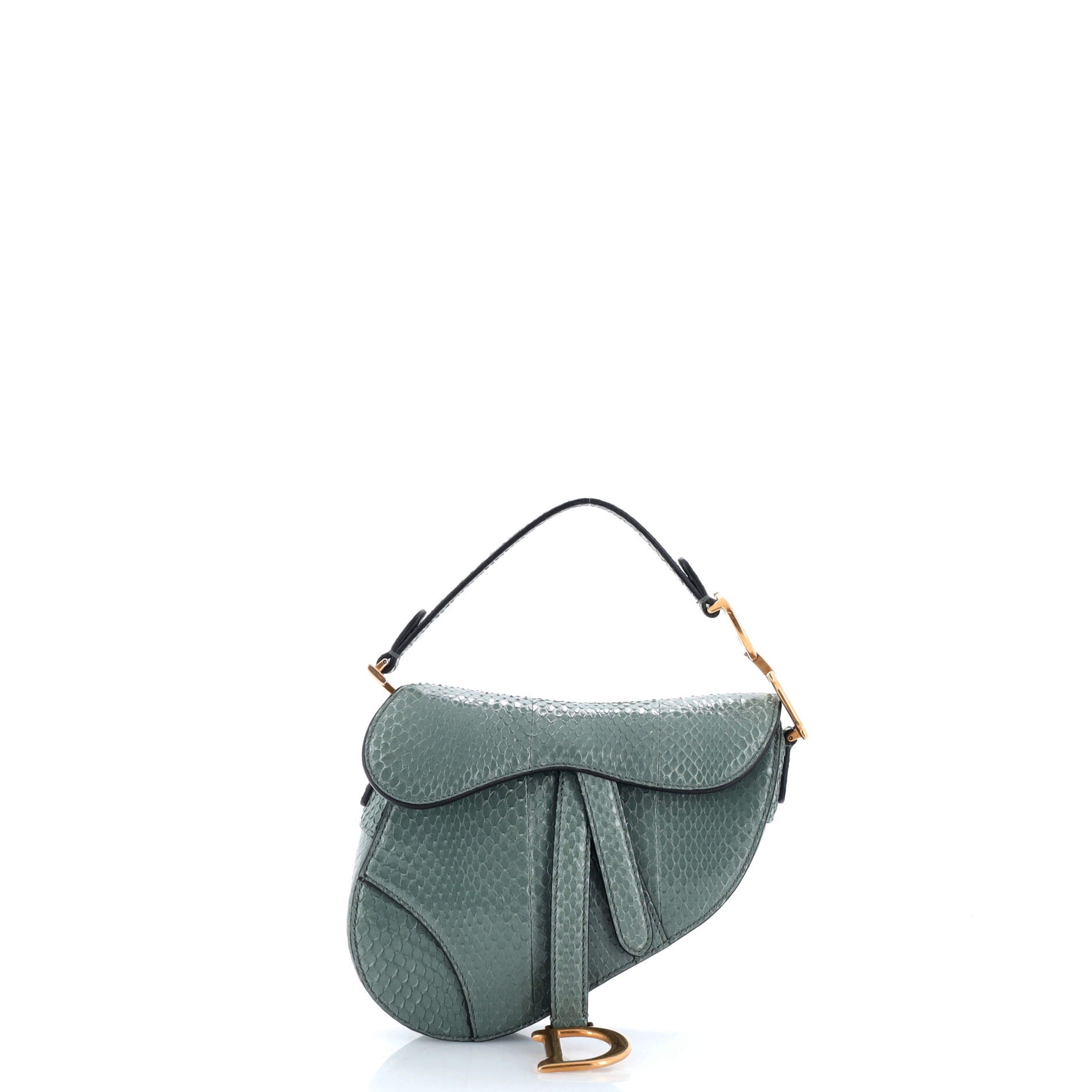 Saddle Handbag Python Mini