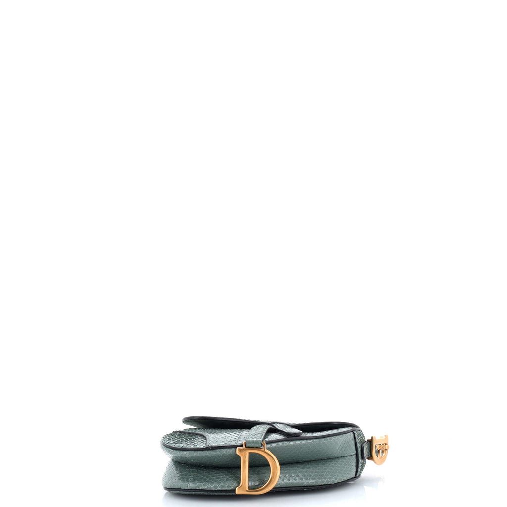 Saddle Handbag Python Mini