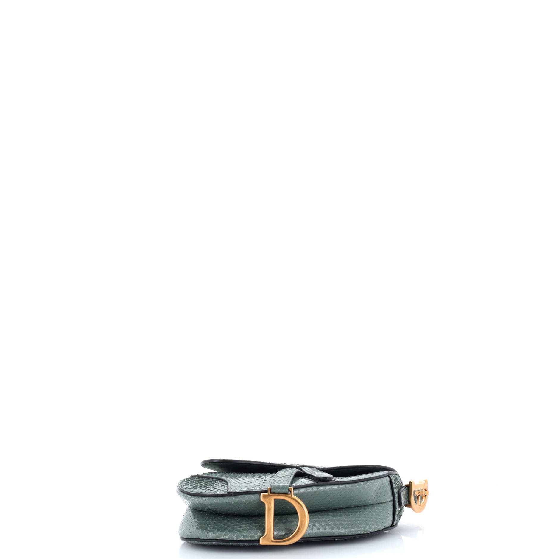 Saddle Handbag Python Mini