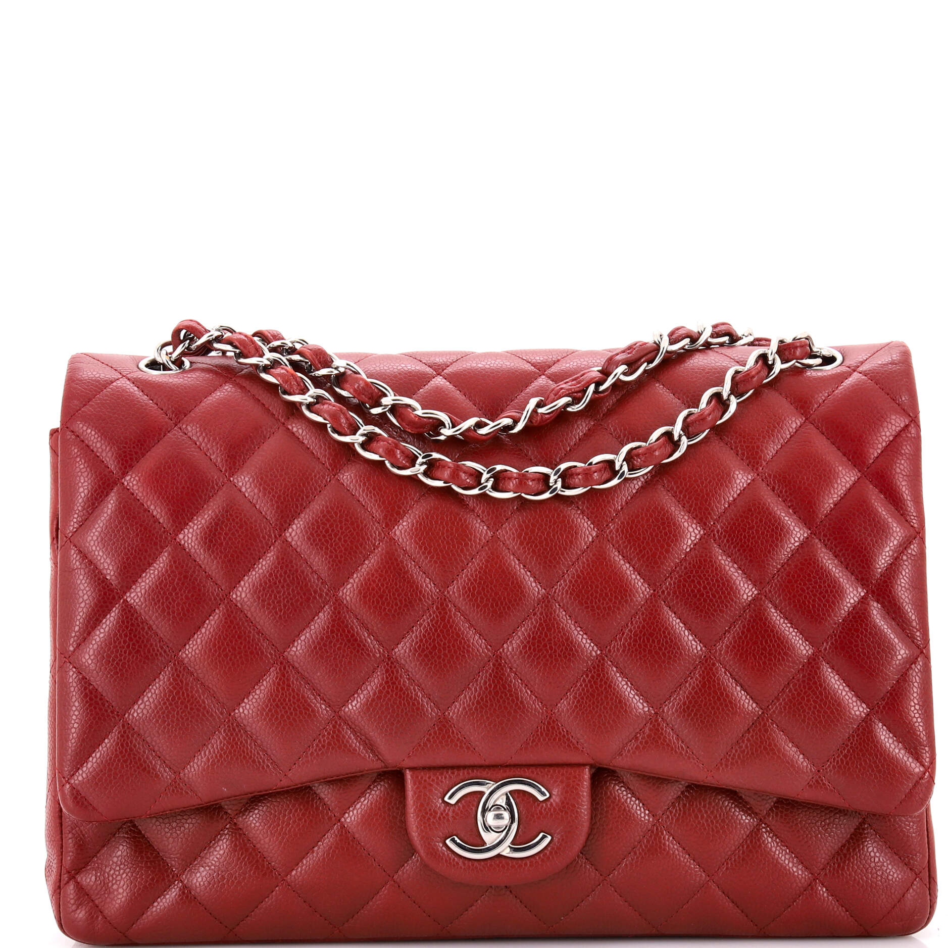 Classic Double Flap Bag Quilted Caviar Maxi