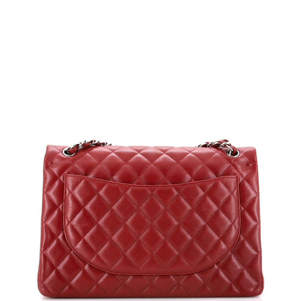 Classic Double Flap Bag Quilted Caviar Maxi