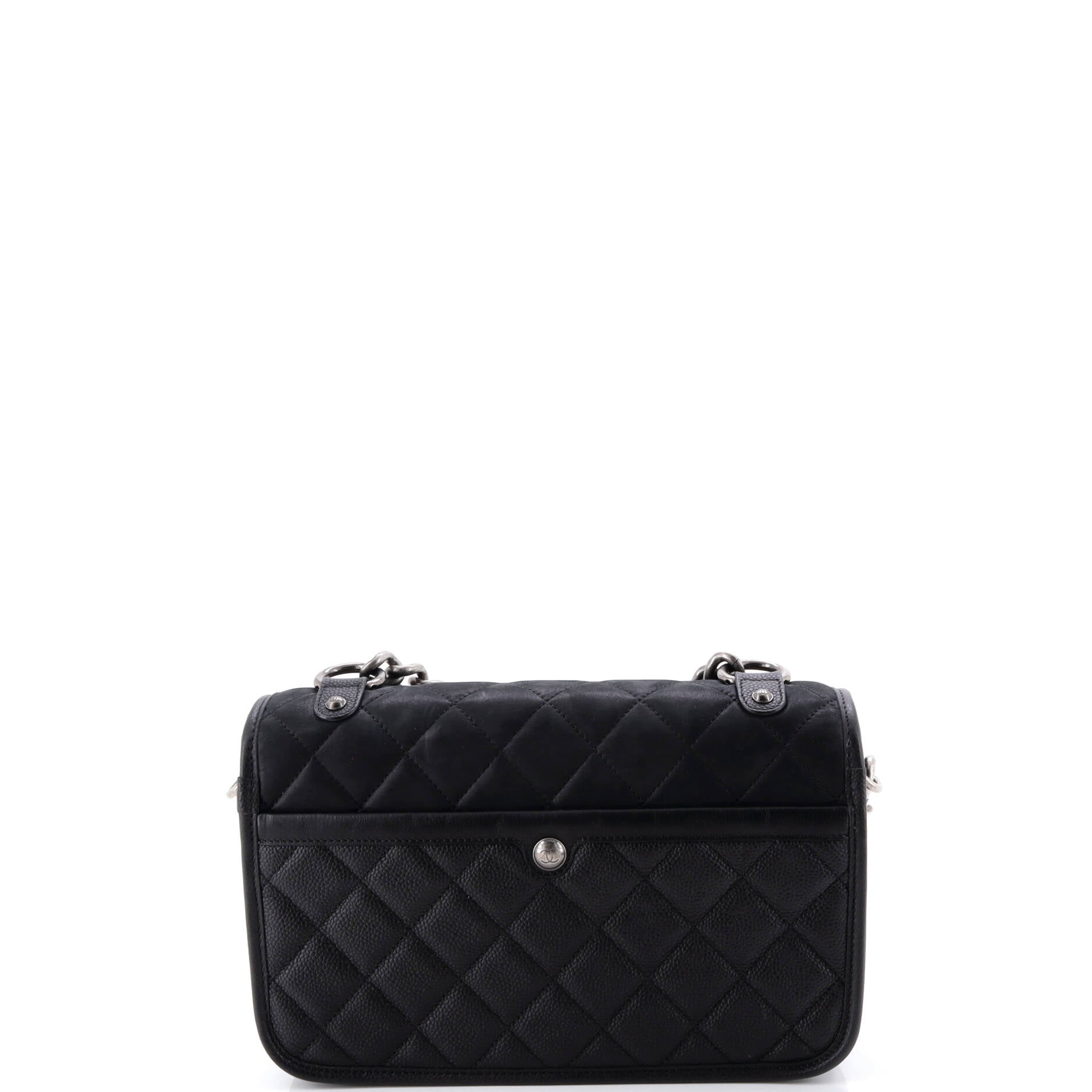 Daily Carry Messenger Bag Quilted Iridescent Calfskin and Caviar Medium
