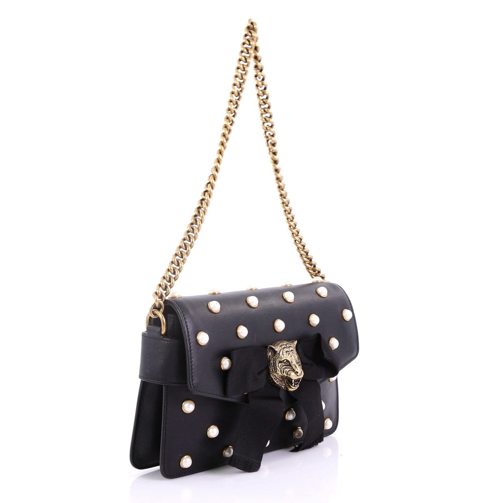 Broadway Pearly Bee Shoulder Bag Embellished Leather Mini