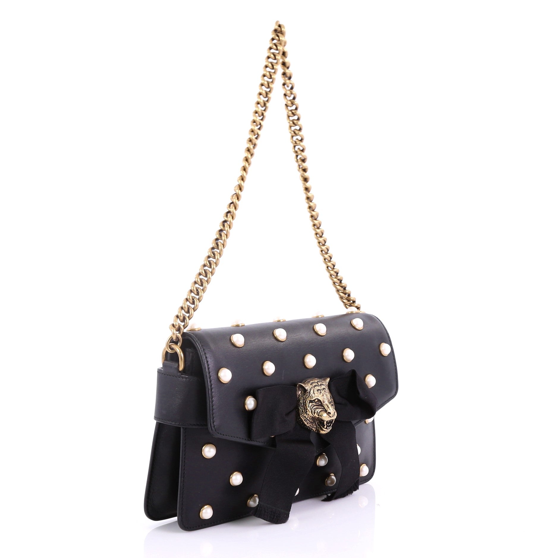 Broadway Pearly Bee Shoulder Bag Embellished Leather Mini