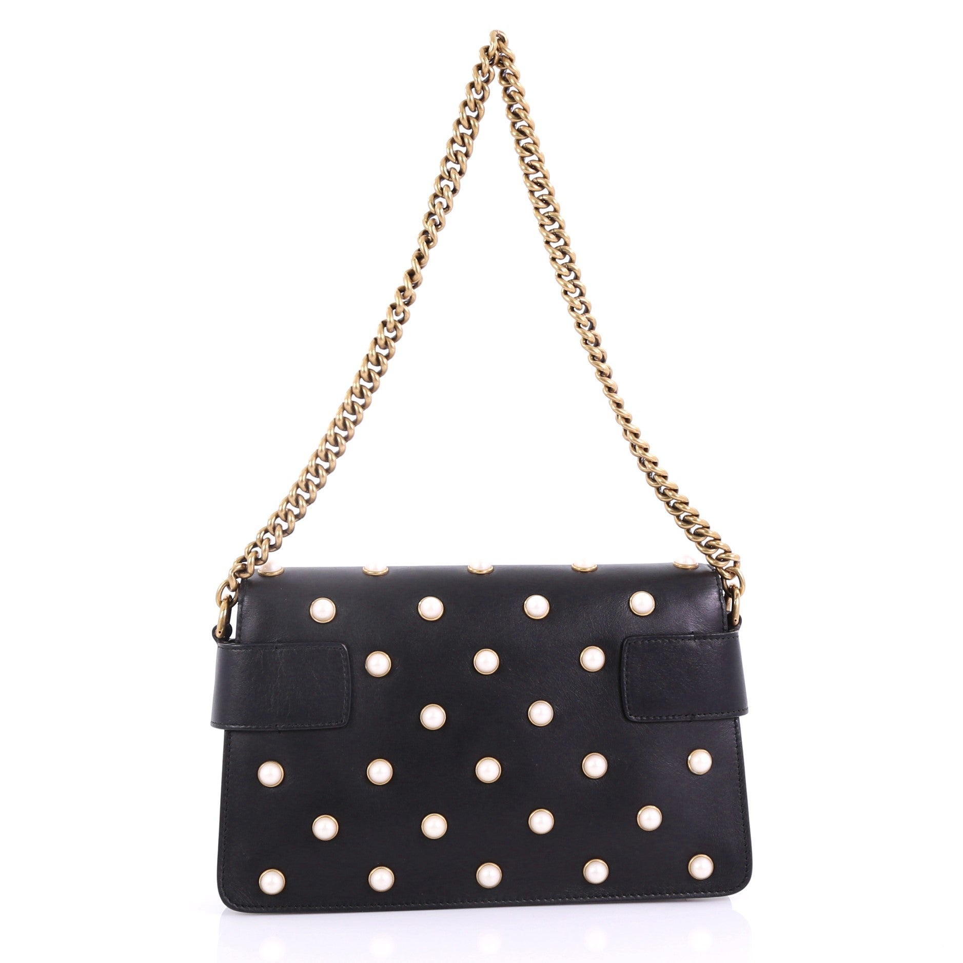 Broadway Pearly Bee Shoulder Bag Embellished Leather Mini