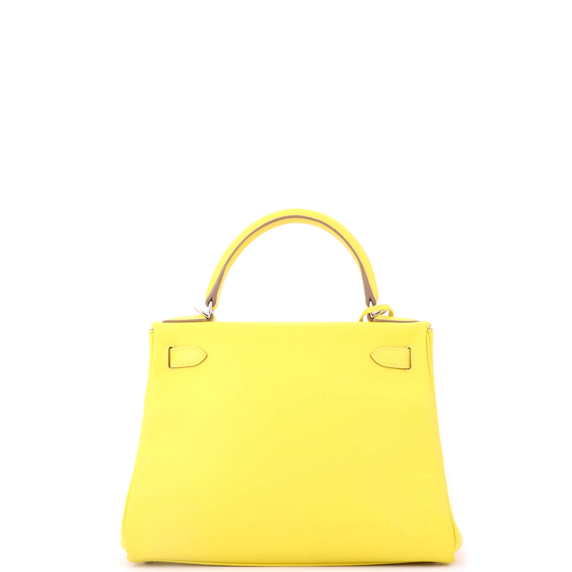 Kelly Handbag Lime Evercolor with Palladium Hardware 28