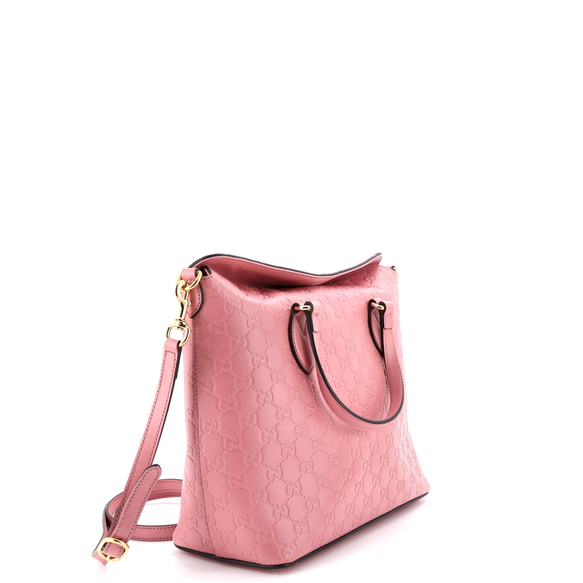 Signature Fold Over Tote Guccissima Leather Medium