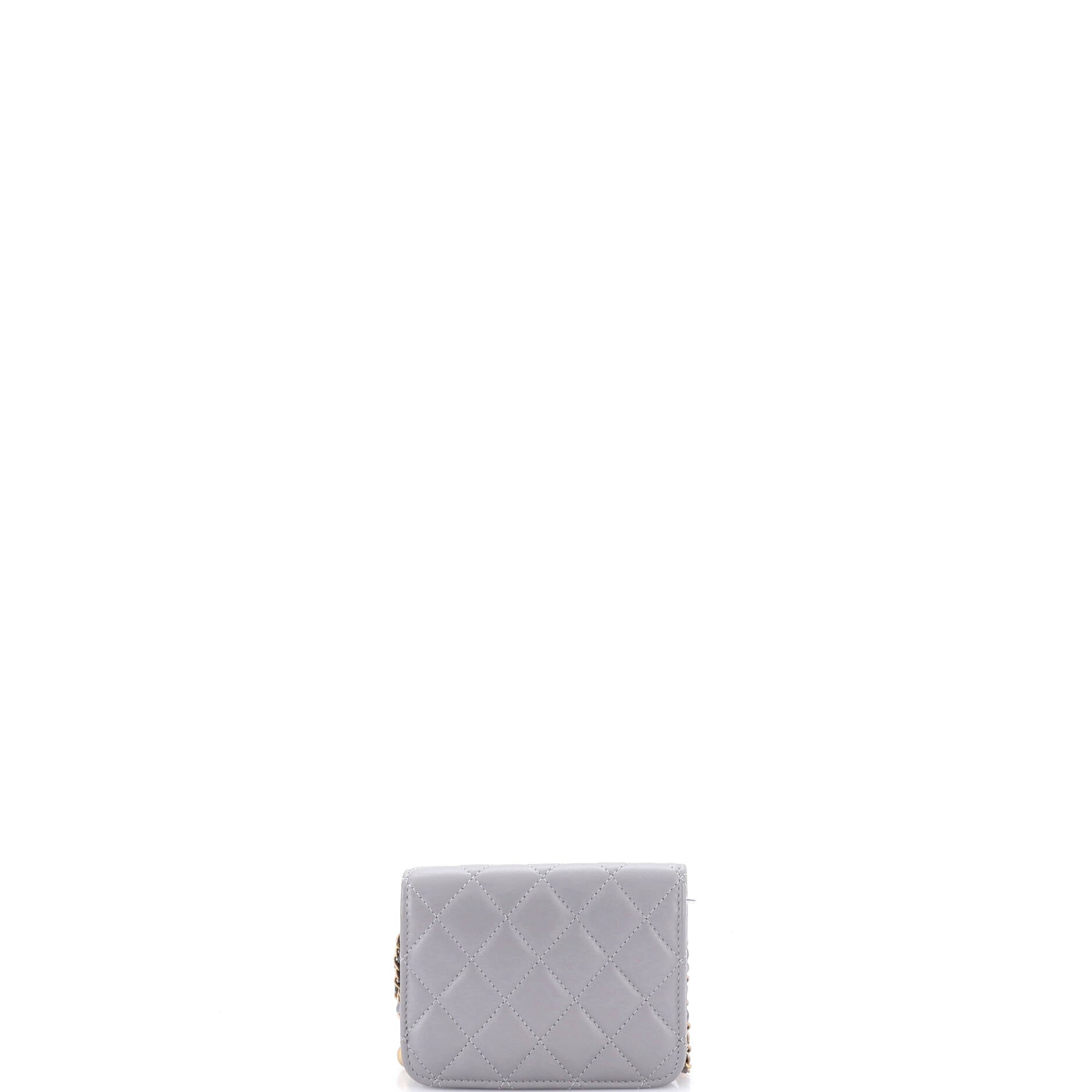 Pearl Crush Flap Clutch with Chain Quilted Lambskin Mini