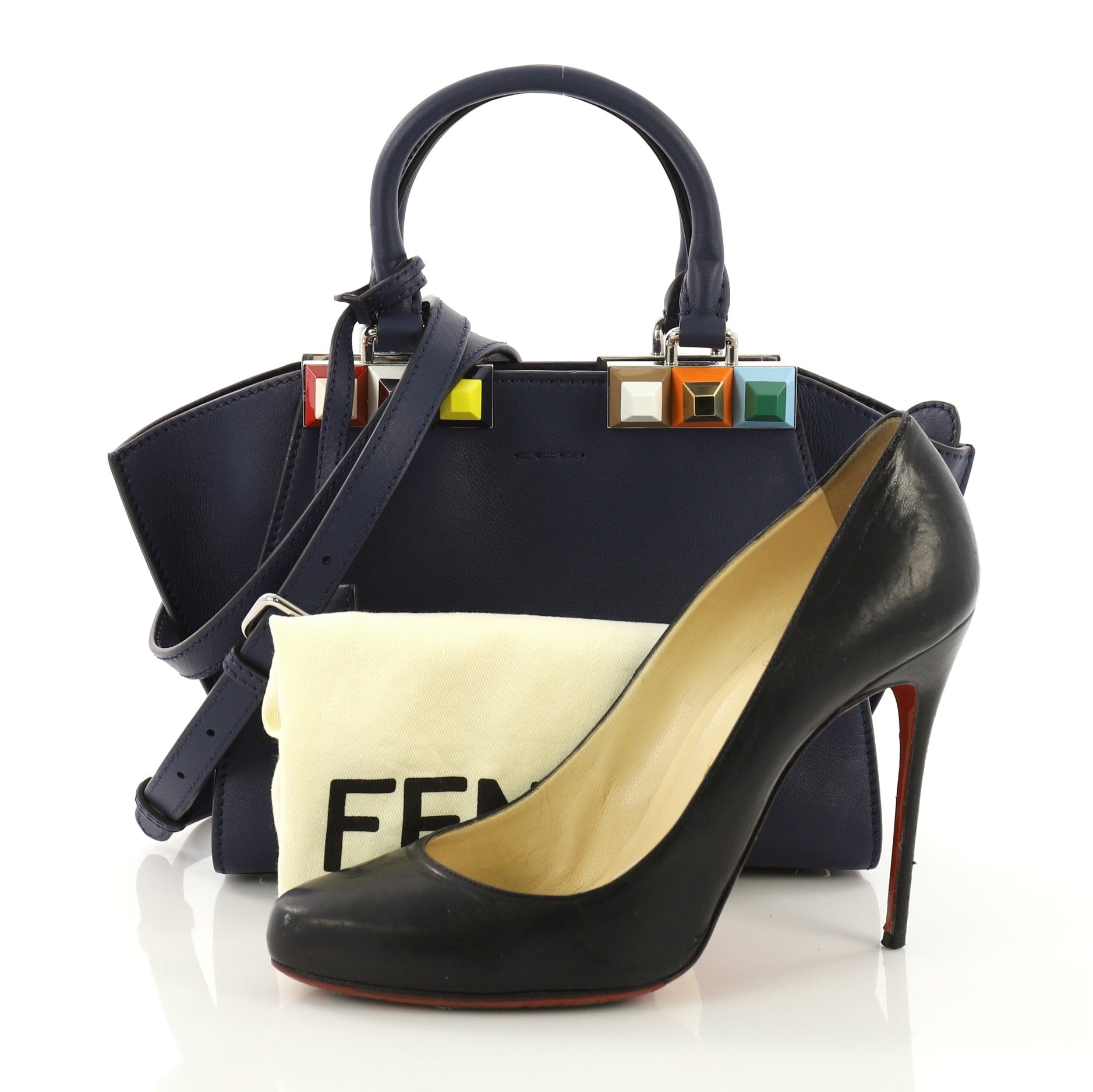 3Jours Handbag Studded Leather Mini