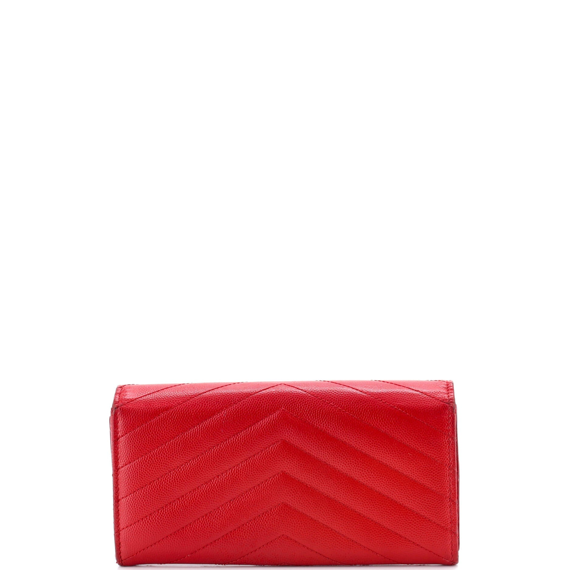 Classic Monogram Flap Wallet Matelasse Chevron Leather Large