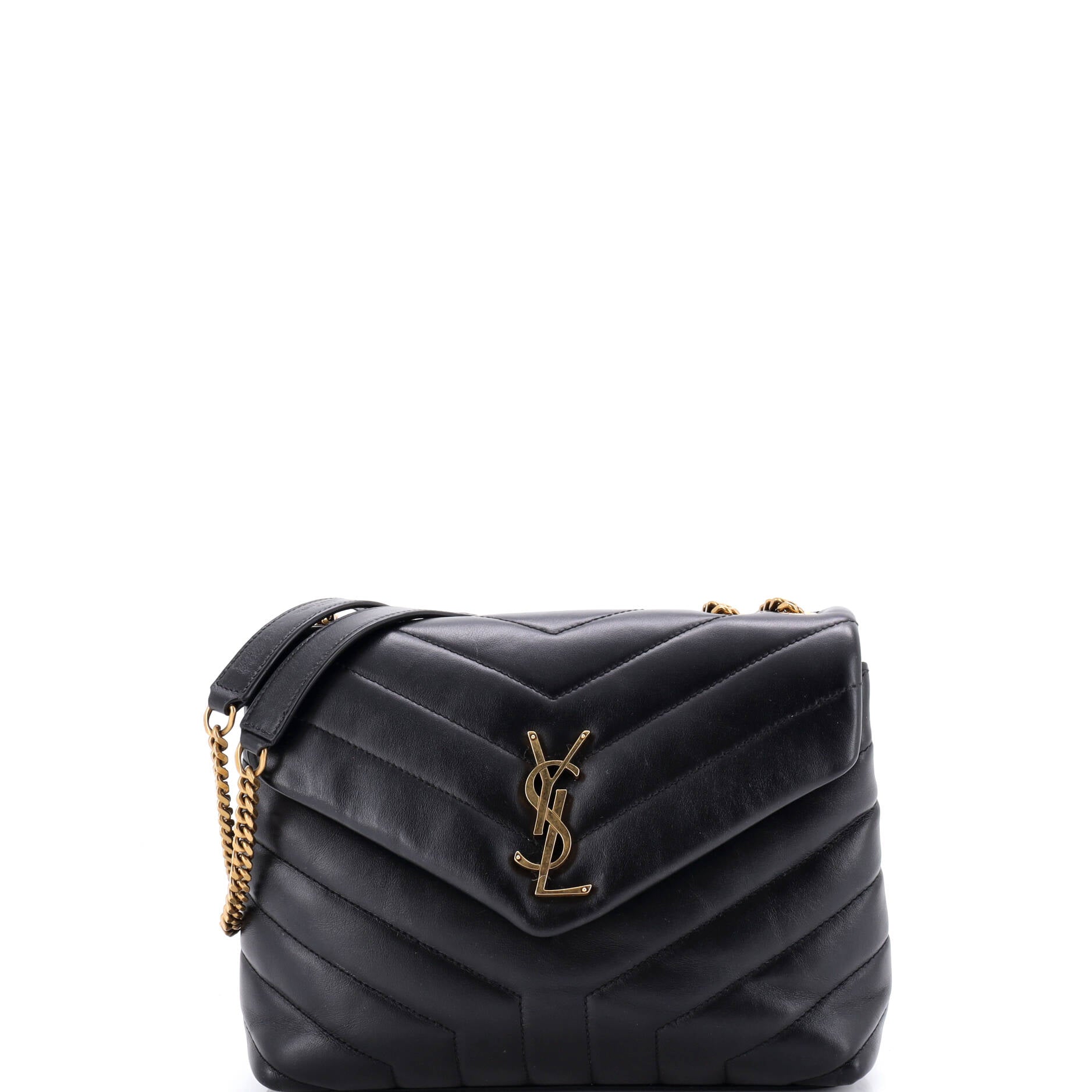 Loulou Shoulder Bag Matelasse Chevron Leather Small