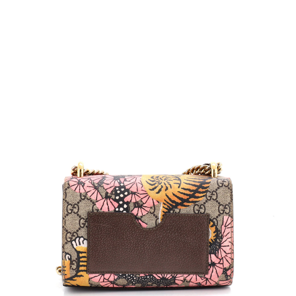 Padlock Shoulder Bag Bengal Print GG Coated Canvas Small