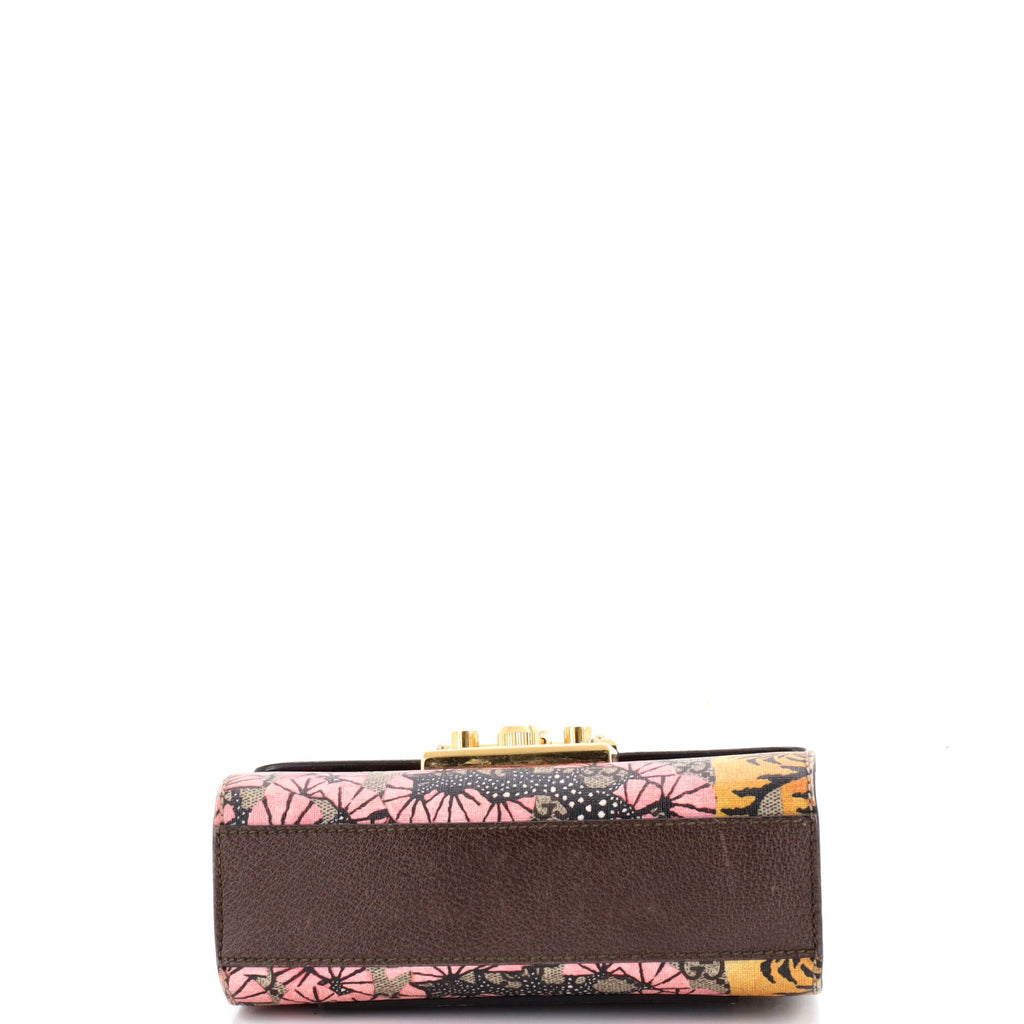 Padlock Shoulder Bag Bengal Print GG Coated Canvas Small