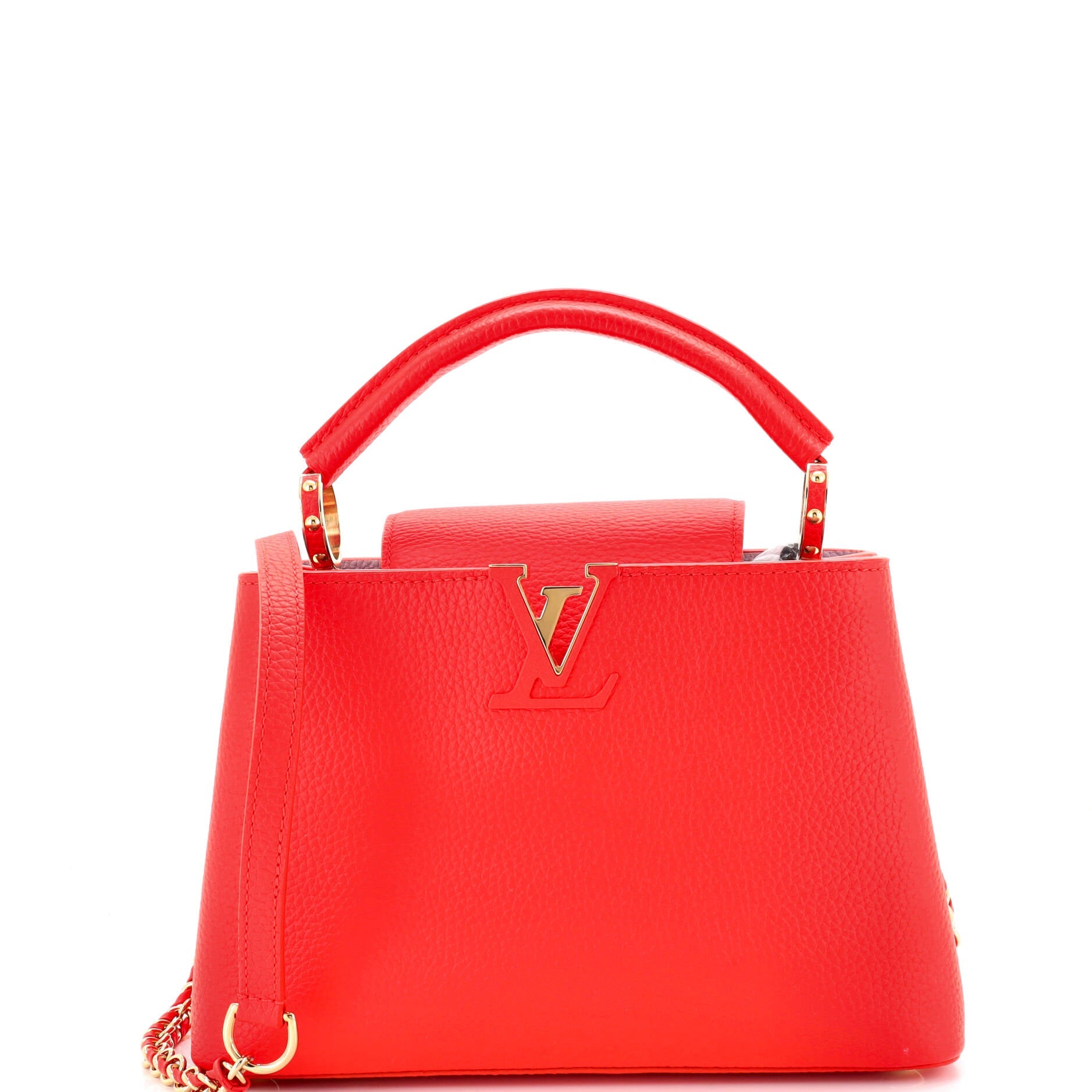 Braided Chain Capucines Bag Taurillion Leather BB