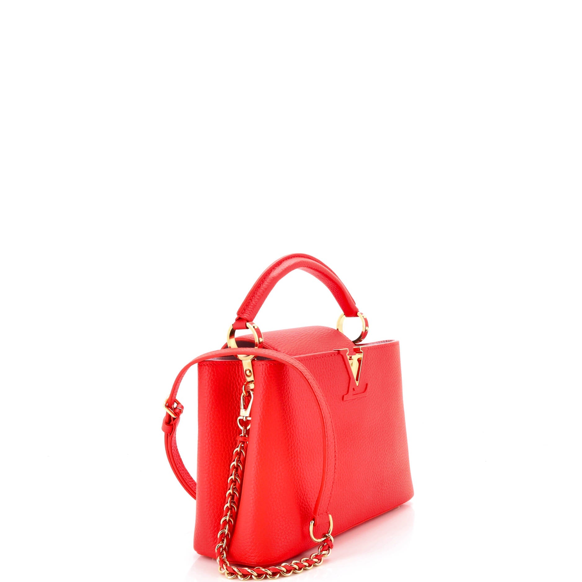 Braided Chain Capucines Bag Taurillion Leather BB
