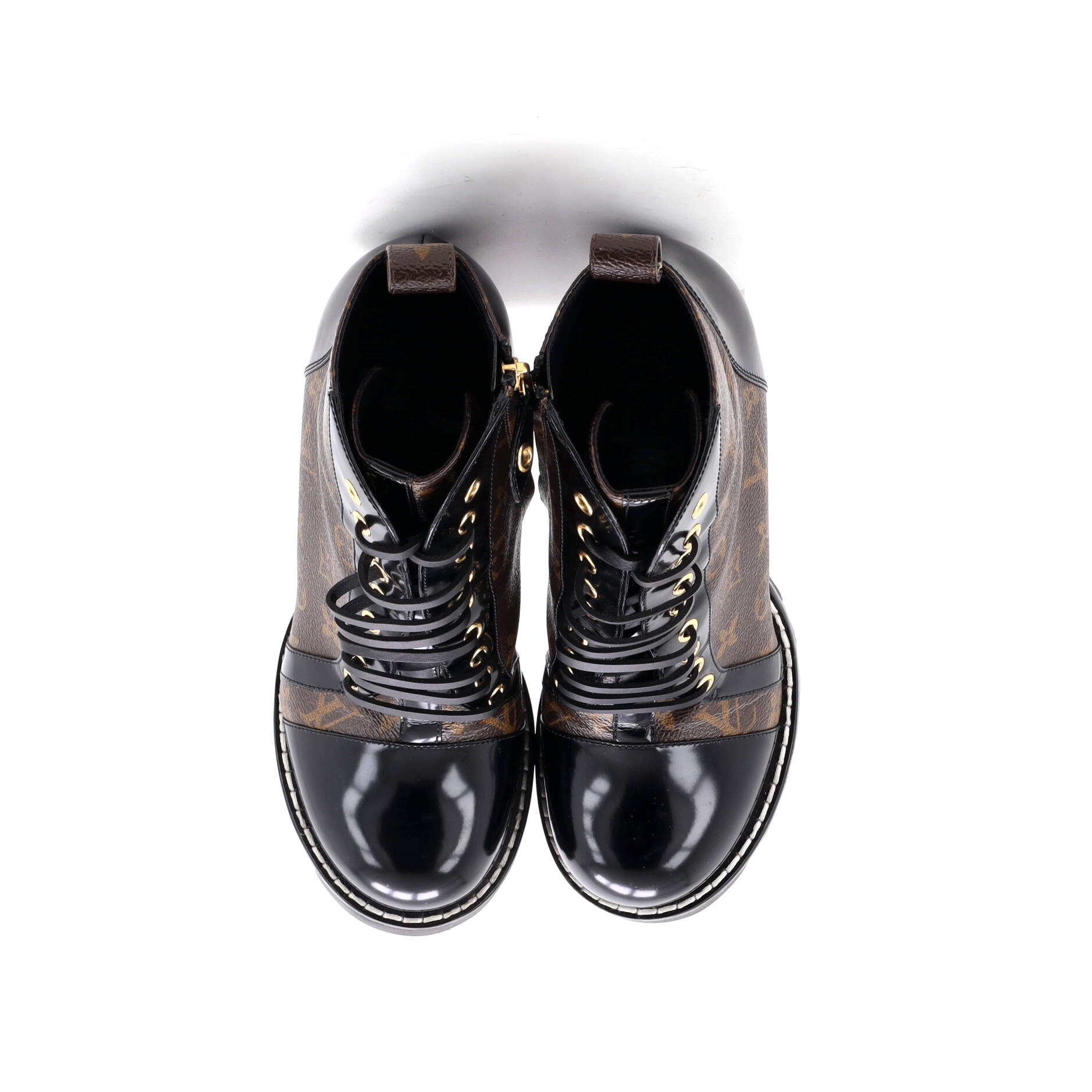 Women's Star Trail Ankle Boots Monogram Canvas with Patent