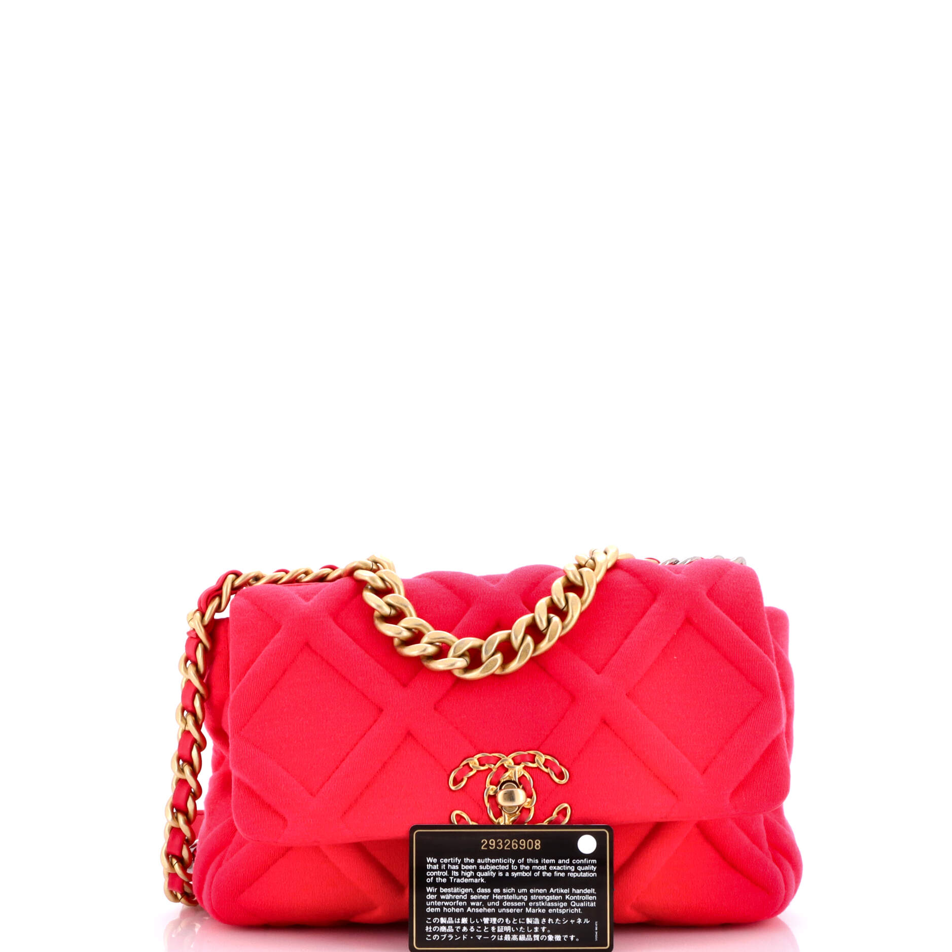 19 Flap Bag Quilted Jersey Medium
